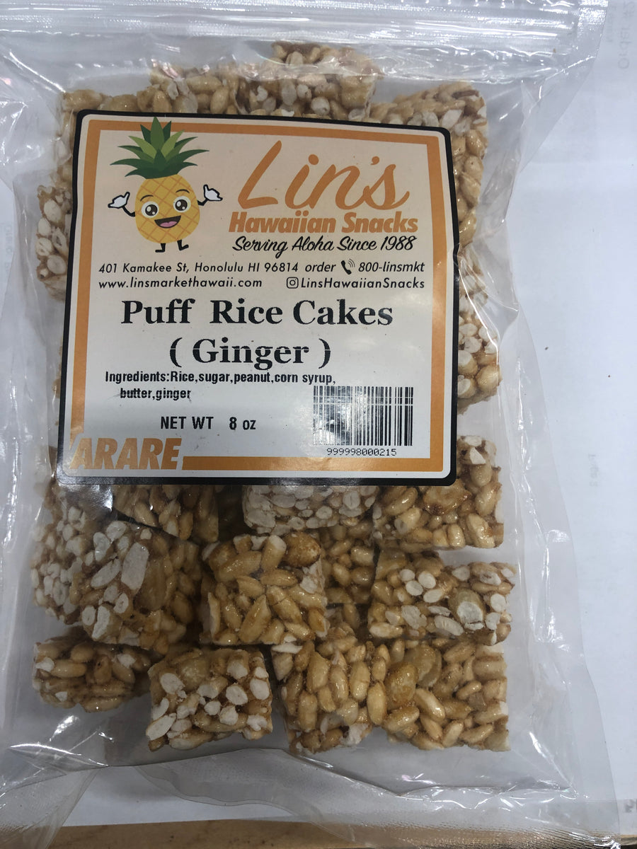 Puff Rice Cake( Ginger) – Lin's Hawaiian Snacks