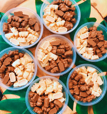 Hapa Bears (Milk + White chocolate covered gummy bears)